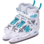 Ice Skates X Pro verstellbare Schlittschuhe für Damen & Kinder - Weiß/Mint