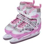 Ice Skates X Pro verstellbare Schlittschuhe für Damen & Kinder - Weiß/Pink