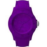 Violette 10 Bar wasserdichte Wasserdichte Ice Watch Damenarmbanduhren mit Kunststoff-Uhrenglas mit Silikonarmband zum Tauchen 