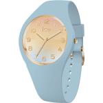 Blaue 10 Bar wasserdichte Ice Watch Kunststoffarmbanduhren mit Kunststoff-Uhrenglas mit Silikonarmband für Damen 