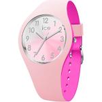 Pinke Ice Watch Damenarmbanduhren aus Silikon mit Silikonarmband 
