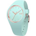 Reduzierte Pastellgrüne 10 Bar wasserdichte Ice Watch Damenarmbanduhren aus Silikon mit Silikonarmband 