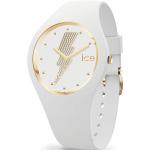 Goldene 10 Bar wasserdichte Quarz Damenarmbanduhren aus Silikon mit Analog-Zifferblatt mit Mineralglas-Uhrenglas mit Silikonarmband 
