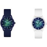 Reduzierte Blaue Minimalistische 5 Bar wasserdichte Ice Watch Solar Damenarmbanduhren aus Filz mit Silikonarmband 