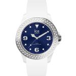 Blaue Ice Watch Kunststoffarmbanduhren mit Kunststoff-Uhrenglas mit Silikonarmband für Damen 