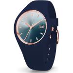 Reduzierte Zweifarbige Ice Watch Kunststoffarmbanduhren mit Kunststoff-Uhrenglas für Damen 