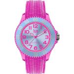 Reduzierte Pinke Ice Watch Kunststoffarmbanduhren mit Kunststoff-Uhrenglas für Kinder 