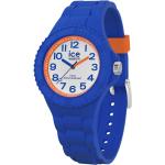 Blaue 10 Bar wasserdichte Ice Watch Kinderarmbanduhren aus Silikon mit Mineralglas-Uhrenglas mit Silikonarmband zum Schwimmen 