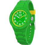 Grüne 10 Bar wasserdichte Ice Watch Kinderarmbanduhren aus Silikon mit Mineralglas-Uhrenglas mit Silikonarmband zum Schwimmen 