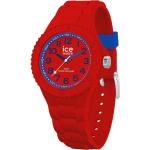 Rote Ice Watch Kinderarmbanduhren mit Mineralglas-Uhrenglas zum Schwimmen 