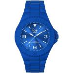 Reduzierte Blaue 10 Bar wasserdichte Wasserdichte Ice Watch Quarz Kunststoffarmbanduhren mit Analog-Zifferblatt mit Kunststoff-Uhrenglas mit Silikonarmband für Herren 