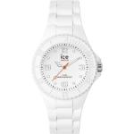 Weiße 10 Bar wasserdichte Wasserdichte Ice Watch Quarz Damenarmbanduhren aus Silikon mit Analog-Zifferblatt mit Mineralglas-Uhrenglas mit Silikonarmband 