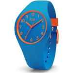 Blaue 10 Bar wasserdichte Wasserdichte Ice Watch Quarz Kinderarmbanduhren aus Silikon mit Analog-Zifferblatt mit Mineralglas-Uhrenglas mit Silikonarmband 