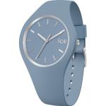 Blaue 10 Bar wasserdichte Wasserdichte Ice Watch Runde Quarz Damenarmbanduhren aus Silikon mit Analog-Zifferblatt mit Kunststoff-Uhrenglas mit Silikonarmband 