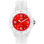 Rote Wasserdichte Ice Watch Damenarmbanduhren mit Analog-Zifferblatt mit Nachtleuchtfunktion mit Silikonarmband 