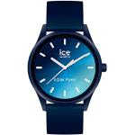 Reduzierte Blaue Wasserdichte Ice Watch Solar Damenarmbanduhren mit Analog-Zifferblatt mit Silikonarmband 
