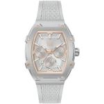Graue Wasserdichte Ice Watch Damenarmbanduhren aus Silikon mit 24-Stunden-Anzeige mit Nachtleuchtfunktion mit Silikonarmband 