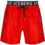 Rote Elegante Iceberg Herrenbadeshorts & Herrenboardshorts mit Reißverschluss aus Polyester Größe XL 