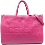Reduzierte Pinke Iceberg Lederhandtaschen mit Reißverschluss aus Kalbsleder für Damen 