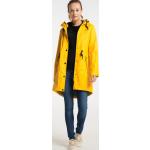 Reduzierte Gelbe Unifarbene Wasserdichte Icebound Stehkragen Kapuzenmäntel mit Reißverschluss aus Jersey für Damen Größe XXL 