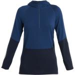 Reduzierte Blaue Icebreaker Zip Hoodies & Sweatjacken mit Reißverschluss aus Merino-Wolle für Damen Größe S 