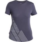 Reduzierte Blaue Sportliche Kurzärmelige Icebreaker Sphere T-Shirts für Damen Größe XL 