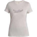 Reduzierte Beige Kurzärmelige Icebreaker Tech T-Shirts für Damen Größe XL 