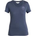 Reduzierte Blaue Kurzärmelige Icebreaker Tech T-Shirts für Damen Größe XL 