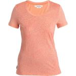 Reduzierte Rosa Kurzärmelige Icebreaker Tech T-Shirts für Damen Größe L 