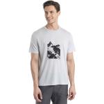 Graue T-Shirts mit Alpen-Motiv ohne Verschluss aus Jersey für Herren Größe XL 