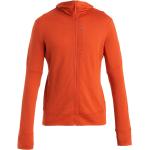 Orange Atmungsaktive Zip Hoodies & Sweatjacken aus Fleece für Herren Größe XL 