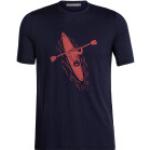 Marineblaue Icebreaker Tech T-Shirts für Herren Größe L 