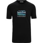 Reduzierte Schwarze Kurzärmelige Icebreaker Tech T-Shirts für Herren Größe S 