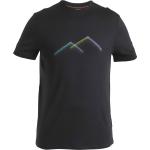 Schwarze Kurzärmelige Icebreaker Tech T-Shirts für Herren Größe M 
