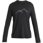 Schwarze Langärmelige Icebreaker Tech T-Shirts aus Jersey für Herren Größe XL 