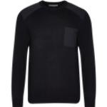 Schwarze Icebreaker Herrensweatshirts mit Reißverschluss aus Wolle Größe XL 