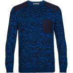 Marineblaue Icebreaker Herrensweatshirts mit Reißverschluss aus Wolle Größe XL 