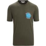 Grüne Kurzärmelige Icebreaker Tech T-Shirts für Herren Größe M 