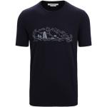 Marineblaue Kurzärmelige Icebreaker NATURE T-Shirts für Herren Größe XXL 