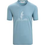 Blaue Kurzärmelige Icebreaker Tech T-Shirts für Herren Größe S 