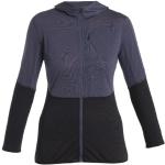 Anthrazitfarbene Icebreaker Zip Hoodies & Sweatjacken aus Fleece für Damen Größe XL 