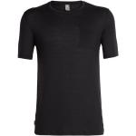 Schwarze Kurzärmelige Icebreaker Pocket Shirts mit Tasche für Damen Größe S für den für den Sommer 