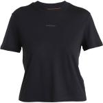 Schwarze Icebreaker Tech T-Shirts für Damen Größe L 
