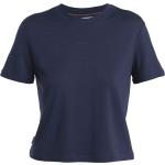 Marineblaue Icebreaker Tech T-Shirts für Damen Größe XS 