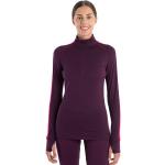 Violette Icebreaker Merino-Unterwäsche mit Reißverschluss für Damen Größe XS für den für den Winter 