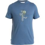 Dunkelblaue Icebreaker Tech T-Shirts aus Wolle für Herren Größe L 