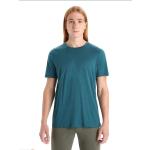 Blaue Kurzärmelige Icebreaker Tech T-Shirts aus Wolle für Herren Größe XL 