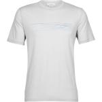 Hellgraue Kurzärmelige Icebreaker Tech T-Shirts aus Merino-Wolle für Herren Größe XXL 