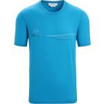 Reduzierte Blaue Kurzärmelige Icebreaker Tech T-Shirts aus Merino-Wolle für Herren Größe XL 