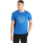 Reduzierte Blaue Kurzärmelige Icebreaker Tech T-Shirts aus Merino-Wolle für Herren Größe XXL 